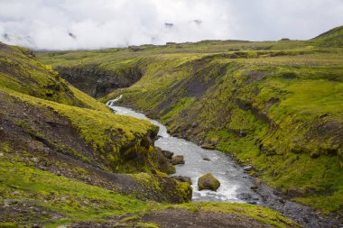 Güzel dağ Panorama Milli Parkı Thorsmork, İzlanda.