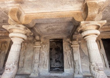 Arjuna's kefaret, Mahabalipuram, Tamil Nadu, Hindistan