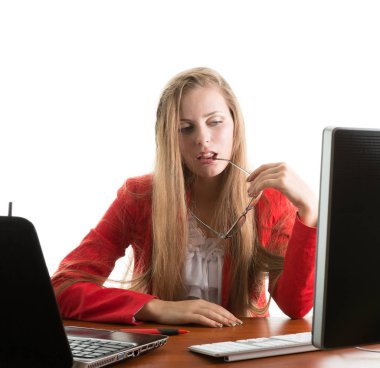 genç bir beyaz kadın portresi 