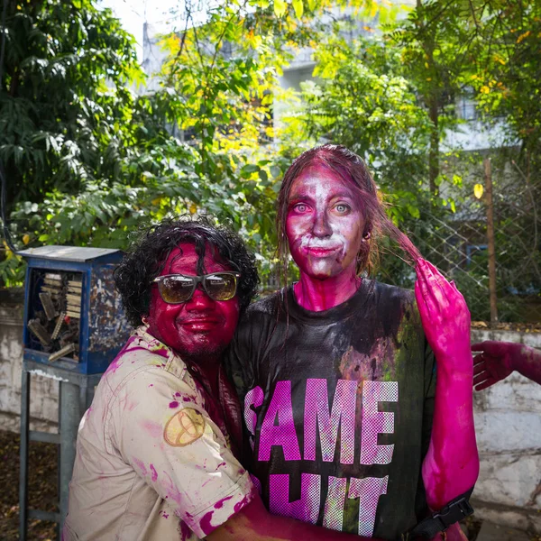 Agra Indien Mars Holi Hyllning Mars 2018 Agra Indien Personer — Stockfoto