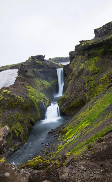 Vodopád Národním Parku Tosmork Island — Stock fotografie