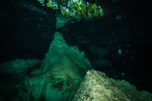 Imagen Submarina Cueva Fondo Del Océano México — Foto de Stock