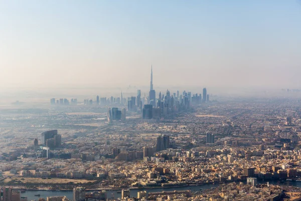 Uitzicht Dubai Vanuit Het Vliegtuig — Stockfoto