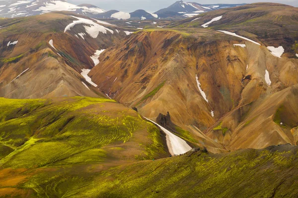 Beautiful Mountain Panorama National Park Landmannalaugavegur Islândia — Fotografia de Stock