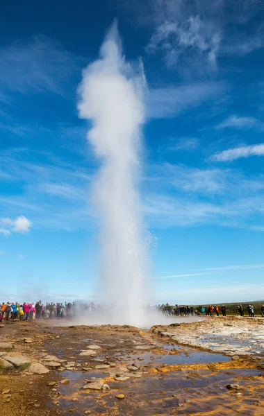 Haukadalur Iceland August Geyser Strokku — Stock Photo, Image