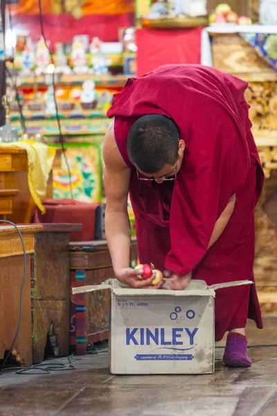 Leh Hindistan Eylül Budist Rahip 2011 Leh Hindistan Yakındaki Oteller — Stok fotoğraf