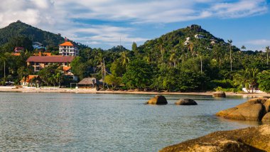 güzel deniz kıyısında, Koh Samui, Tayland