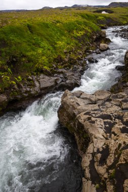 Güzel dağ Panorama Milli Parkı Thorsmork, İzlanda.