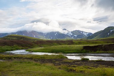 Milli Parkı Tosmork nehirde. İzlanda.