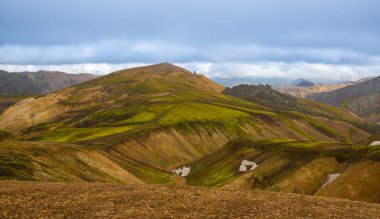 Güzel dağ Panorama Milli Parkı Thorsmork, İzlanda.