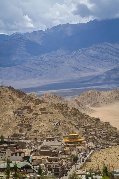Leh Cidade Está Localizada Himalaia Indiano Uma Altitude 3500 Metros — Fotografia de Stock