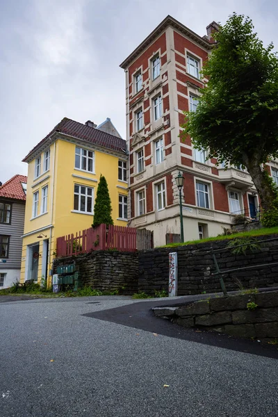 Una Bella Vecchia Strada Bergen — Foto Stock