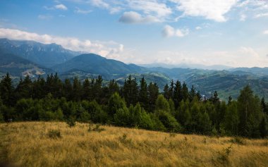 Karadağ dağ silsilesi içinde Karpatlar yaz Panoraması