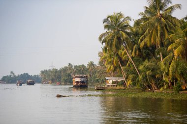 Kochin, Hindistan-Şubat 23: 23 Şubat 2013 Kochin, Hindistan Hint teknesinde. Nehir gözyaşı şehir Cochin teknesinde