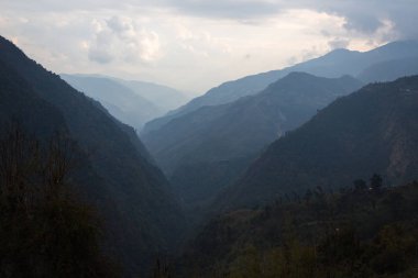 izleme Annapurna Merkez kampına Himalaya dağlarının güzel manzara