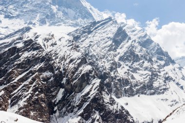 izleme Annapurna Merkez kampına Himalaya dağlarının güzel manzara