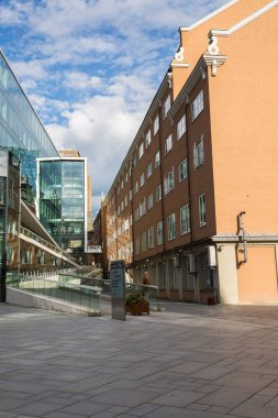 Oslo, Norveç-Temmuz 5: Oslo, Norveç'te şehir sokaklarını 5 Temmuz 2016. Şehir sokaklarını gün ışığı.