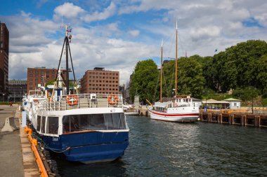 Oslo, Norveç-Temmuz 5: Oslo, Norveç'te Seaport 5 Temmuz 2016. Seaport Oslo.