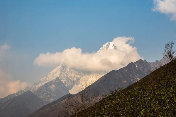 Bela Vista Trilha Para Acampamento Base Everest Himalaia — Fotografia de Stock