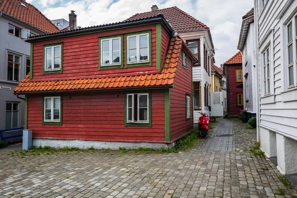 Una Hermosa Calle Antigua Bergen — Foto de Stock