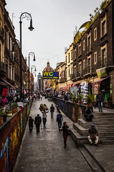 Vista Panorâmica Rua Cidade México México — Fotografia de Stock