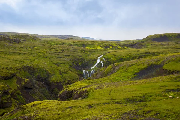 Cascade Dans Parc National Tosmork Islande — Photo