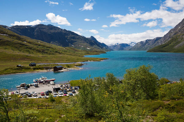 JOTUNHEIMEN, NORWAY-JULY 6: Лагерь 6 июля 2016 года в Йотунхеймене, Норвегия. Лагерь в горах Норвегии
.
