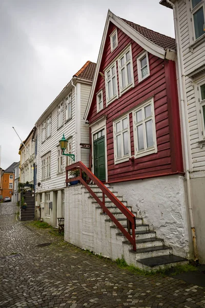 Una Hermosa Calle Antigua Bergen — Foto de Stock