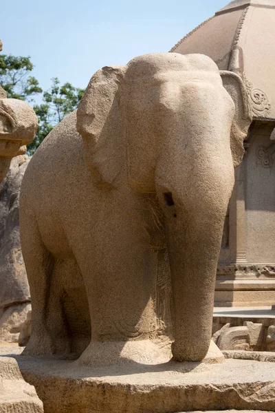 Templo Rocha Antiga Cinco Rathas Mamallapuram Tamil Nadu Índia — Fotografia de Stock