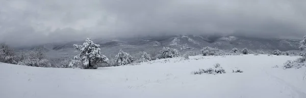 克里米亚山区的冬天 — 图库照片