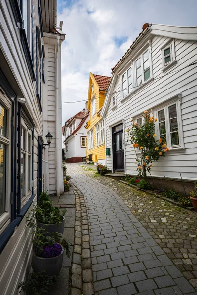 Una Hermosa Calle Antigua Bergen — Foto de Stock