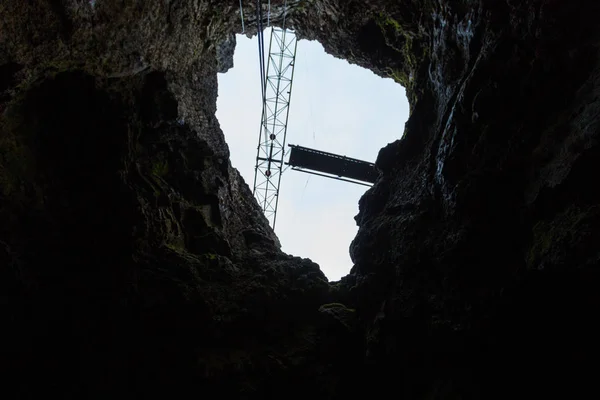 Intérieur Volcan Chambre Magma Thrihnukagigur Islande — Photo