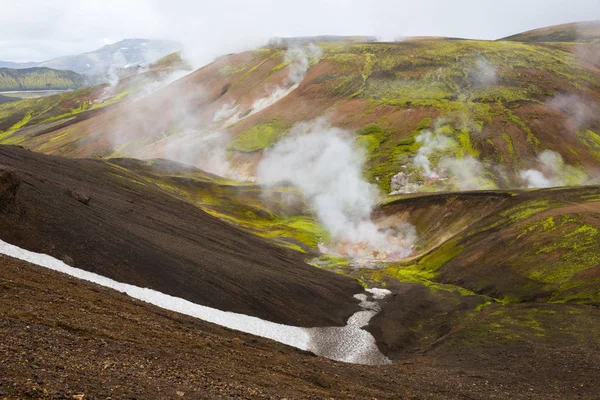 Landmannalaugar Geotermikus Terület Nemzeti Park Izland — Stock Fotó