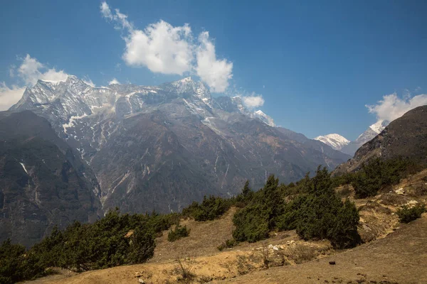 Vacker Utsikt Från Spår Till Everest Base Camp Himalaya — Stockfoto