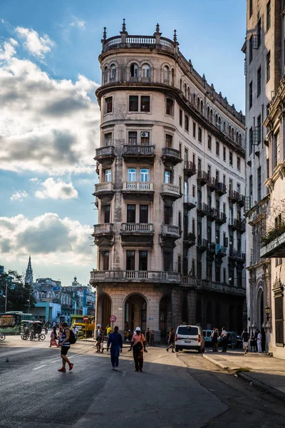 Habana Cuba Janeiro City Street January 2018 Habana Cuba Vista — Fotografia de Stock