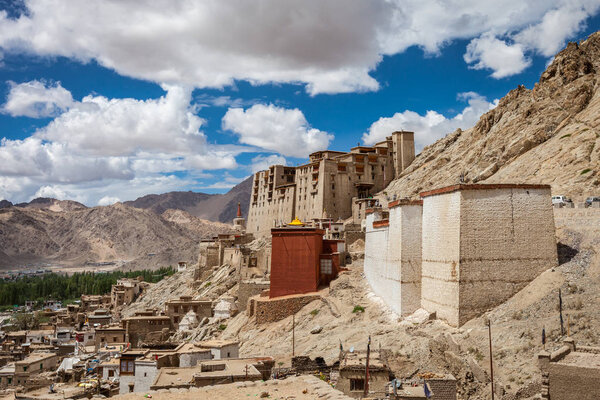 Palace in Leh. Ladakh province. The Indian Himalayas