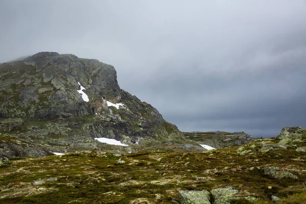 Wunderschöne Landschaft Der Norwegischen Berge Auf Dem Weg Nach Trolltunga — Stockfoto