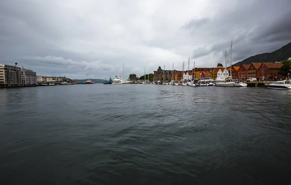 Bergen Norge Juli Bryggen 2016 Bergen Norge Bryggen Bergen Historiska — Stockfoto