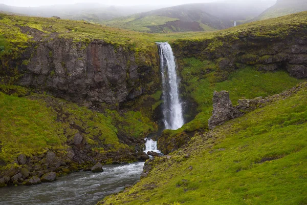 Καταρράκτης Για Εθνικό Πάρκο Tosmork Ισλανδία — Φωτογραφία Αρχείου