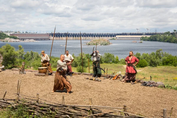 Zaporijya Ukrayna Haziran Ukrayna Kazaklar 2014 Yılında Zaporijya Ukrayna Ukrayna — Stok fotoğraf