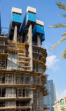 Dubai, Birleşik Arap Emirlikleri - 19 Ocak: şehir merkezinde 19 Ocak 2014 tarihinde Dubai, Birleşik Arap Emirlikleri. Şehir merkezinde modern mimari.