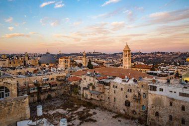 Doğal görünümü şehrin güzel Jerusalem, İsrail