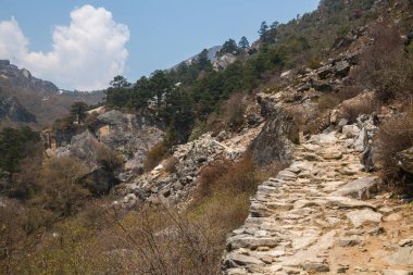 dağ izi görünümünü Trek Everest Merkez kampına