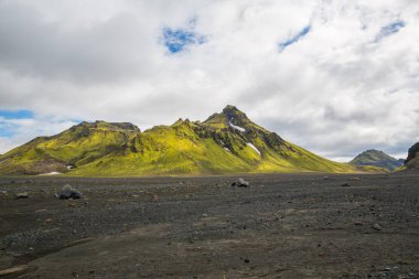 Güzel dağ Panorama Milli Parkı Thorsmork, İzlanda.