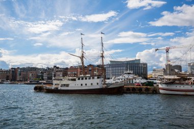Oslo, Norveç-Temmuz 5: Oslo, Norveç'te Seaport 5 Temmuz 2016. Seaport Oslo.