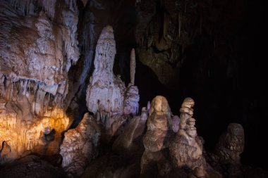 Crimean cave Cristalnaya in the Karadag forest clipart