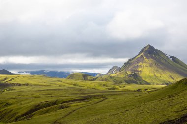 Güzel dağ Panorama Milli Parkı Thorsmork, İzlanda.