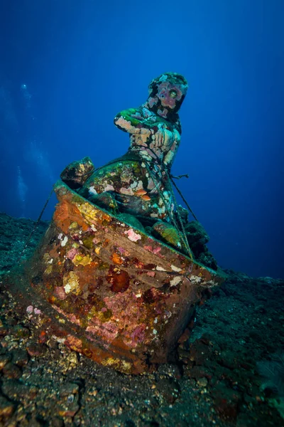 Underwater Tempel Bali Indonesien — Stockfoto