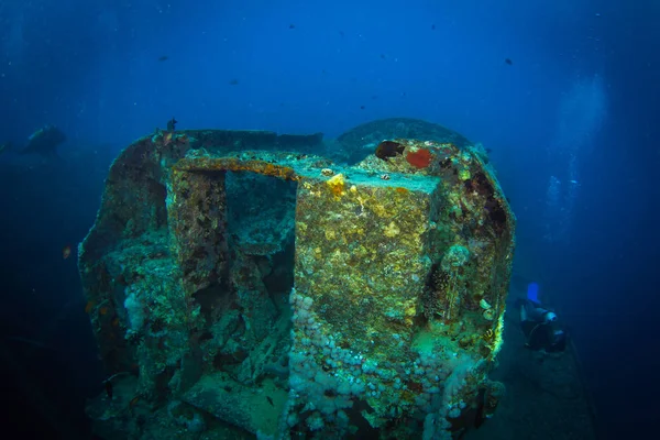 Duikers Britse Militair Vervoer Schip Gezonken Tijdens — Stockfoto