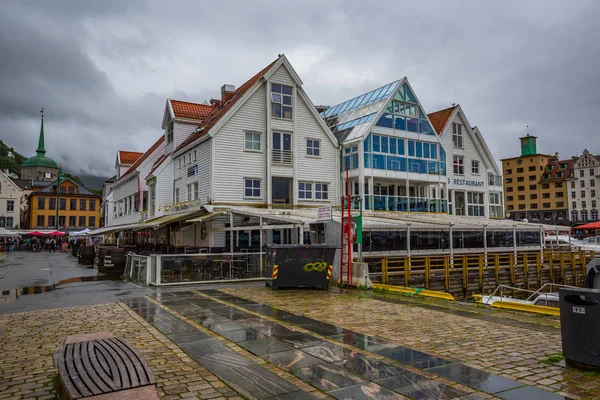 Bergen Norveç Temmuz Bergen Bergen Norveç 2016 Sokaklarında Bir Sokak — Stok fotoğraf